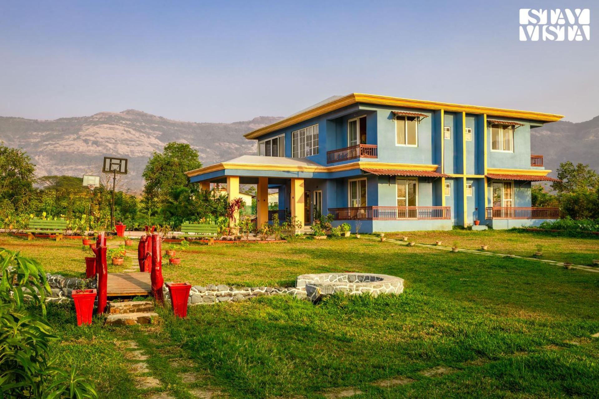Stayvista'S Hillside Meadows - Mountainside Retreat With Farm View, Pool & Deck, Lawn & Gazebo Chinchavli Luaran gambar